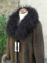 Tibetlamm Schal schwarz